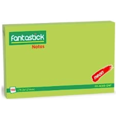 Notes, Stick, Removable, Self Sticky, Pad, Size 3 in X 3 in, Fluorescent, Green, 12 Ea