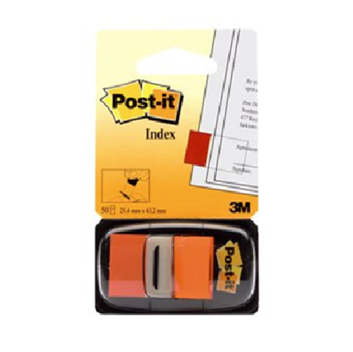 Flag, Sign, Size 1 in X 1.7 in, Orange, 50 Sheets, 36 Pads/pack